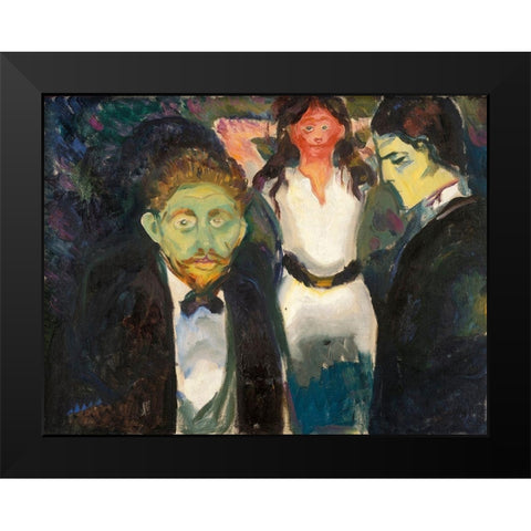 Jealousy, 1907 Black Modern Wood Framed Art Print by Munch, Edvard