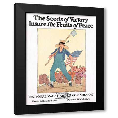 The Seeds of Victory Insure the Fruits of Peace, ca. 1919 Black Modern Wood Framed Art Print with Double Matting by Barney, Maginel Wright