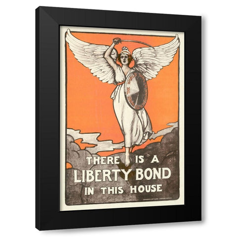 There is a Liberty Bond in this House Black Modern Wood Framed Art Print with Double Matting by Commercial Art Class, Maryland Institute