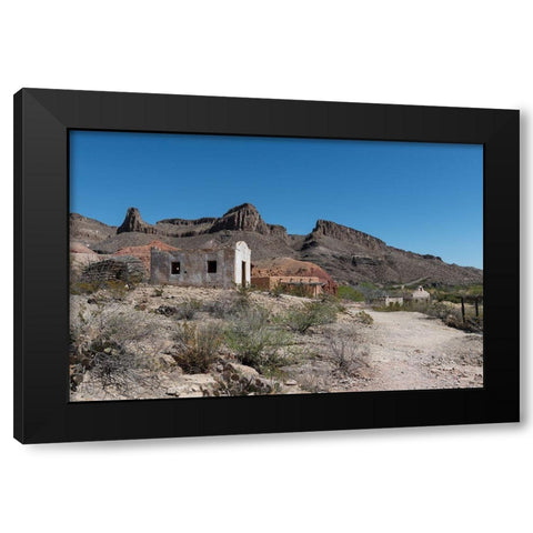 Abandoned movie set along the Rio Grande River in Big Bend Ranch State Park in lower Brewster County Black Modern Wood Framed Art Print with Double Matting by Highmith, Carol