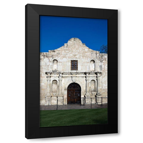 The Alamo, San Antonio, TX Black Modern Wood Framed Art Print with Double Matting by Highmith, Carol