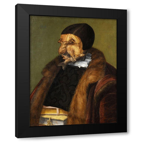 The Lawyer Black Modern Wood Framed Art Print by Arcimboldo, Giuseppe