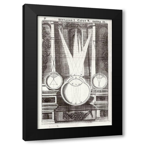 Anatomy of Vision - Oculus artificialis teledioptricus, vol. 1, p. 32 Black Modern Wood Framed Art Print with Double Matting by Zahn, Johann