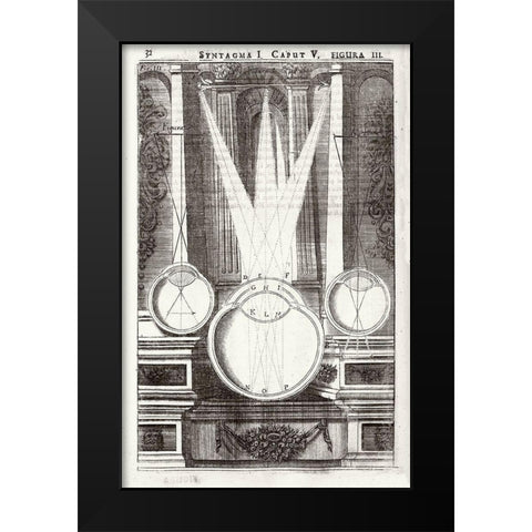 Anatomy of Vision - Oculus artificialis teledioptricus, vol. 1, p. 32 Black Modern Wood Framed Art Print by Zahn, Johann