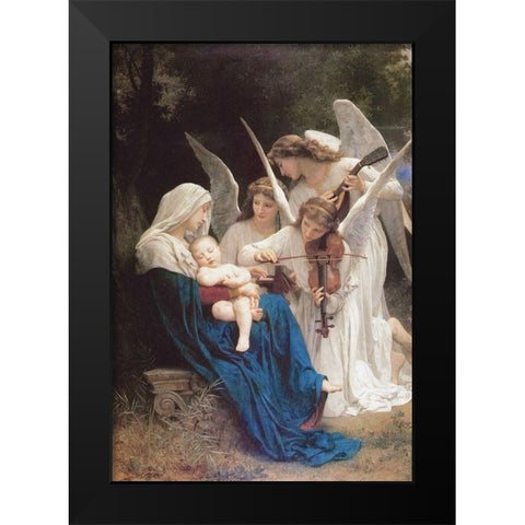 Song of the Angels, 1881 Black Modern Wood Framed Art Print by Bouguereau, William-Adolphe