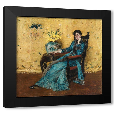 Portrait of Dora Wheeler Black Modern Wood Framed Art Print with Double Matting by Chase, William Merritt