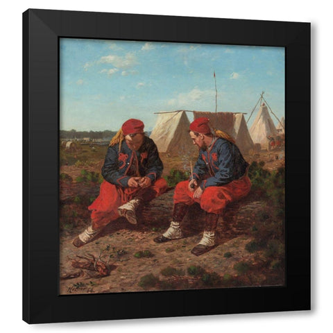 The Brierwood Pipe Black Modern Wood Framed Art Print with Double Matting by Homer, Winslow