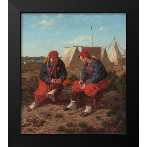 The Brierwood Pipe Black Modern Wood Framed Art Print by Homer, Winslow