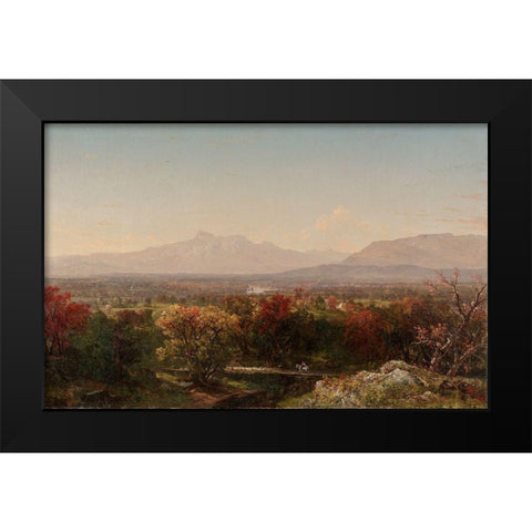 An October Day in the White Mountains Black Modern Wood Framed Art Print by Kensett, John Frederick
