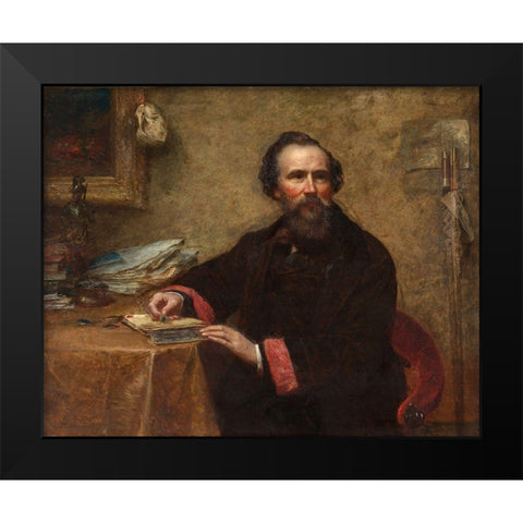 Portrait of Genio C Scott Black Modern Wood Framed Art Print by Johnson, Eastman
