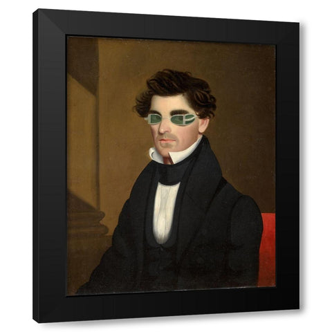 Nathaniel Olds Black Modern Wood Framed Art Print with Double Matting by Wade, Jeptha Homer
