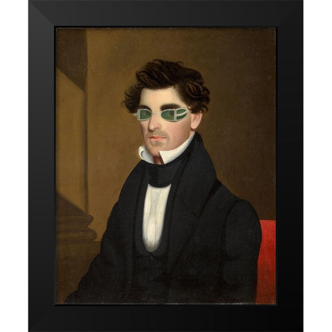 Nathaniel Olds Black Modern Wood Framed Art Print by Wade, Jeptha Homer