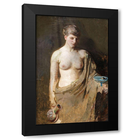 Hebe Black Modern Wood Framed Art Print with Double Matting by Thayer, Abbott Handerson