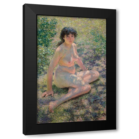 July Black Modern Wood Framed Art Print with Double Matting by Bacher, Otto H