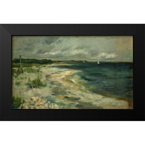 Storm Clouds Black Modern Wood Framed Art Print by Twachtman, John Henry
