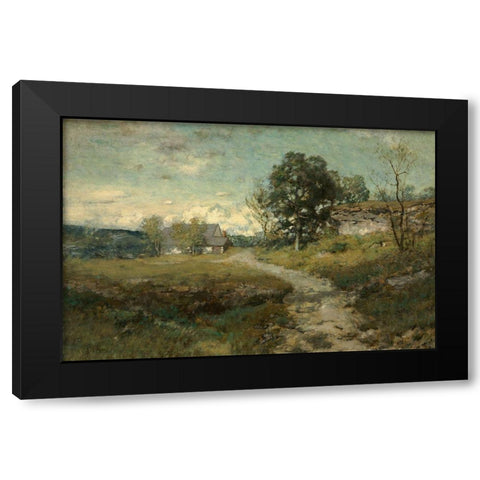Arkville Landscape Black Modern Wood Framed Art Print with Double Matting by Wyant, Alexander H
