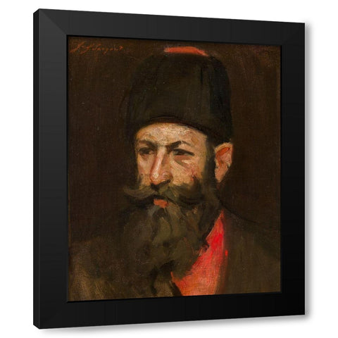 The Cossack Black Modern Wood Framed Art Print by Singer, John Sargent imitator of