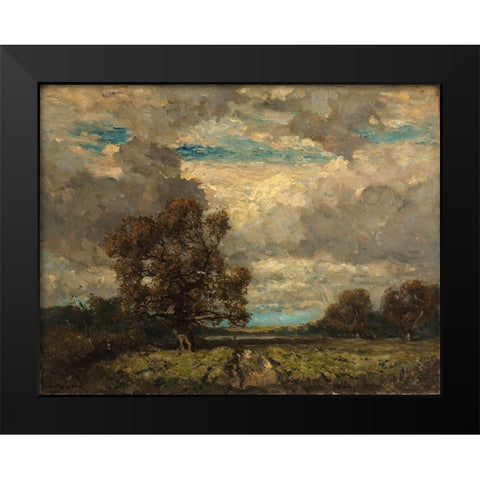 The Lone Sentinel Black Modern Wood Framed Art Print by Ranger, Henry Ward