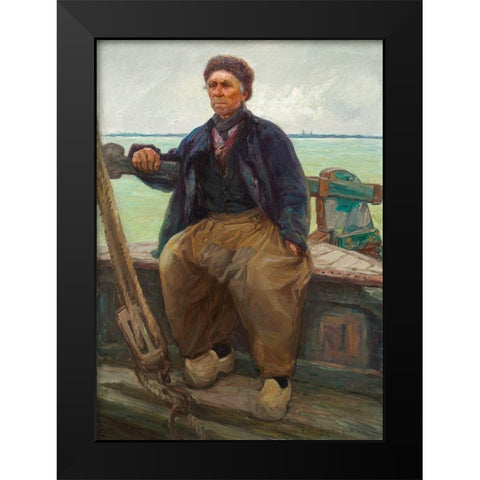 Christ Black Modern Wood Framed Art Print by Melchers, Gari