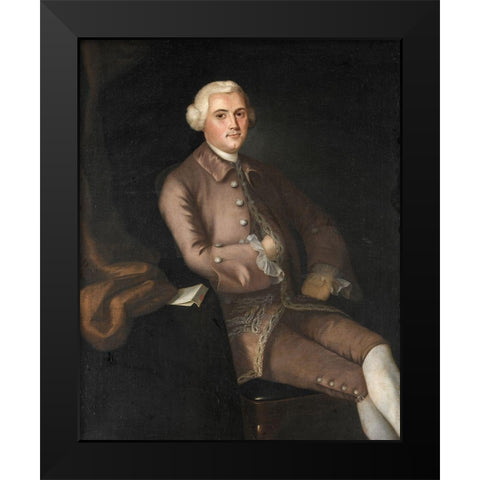 John Browne Black Modern Wood Framed Art Print by Blackburn, Joseph