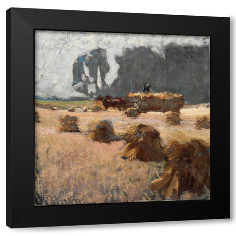Harvest Time Black Modern Wood Framed Art Print by Keller, Henry