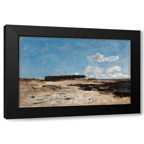 Pointe de Cabellou Brittany Black Modern Wood Framed Art Print by Picknell, William L.