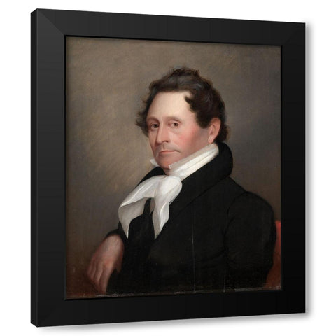 Senator Thomas Hart Benton Black Modern Wood Framed Art Print by Jouett, Matthew Harris