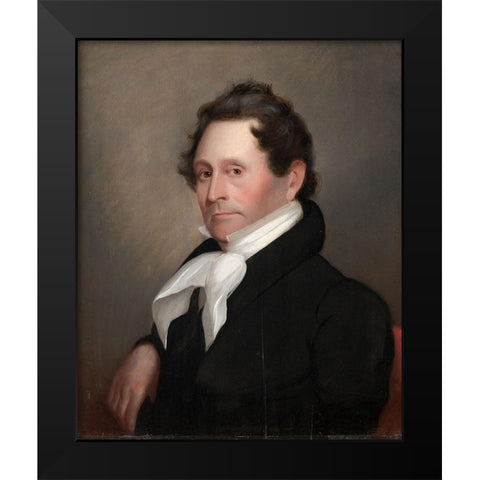 Senator Thomas Hart Benton Black Modern Wood Framed Art Print by Jouett, Matthew Harris