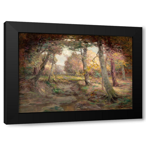 Edge of the Woods Black Modern Wood Framed Art Print with Double Matting by Semon, John
