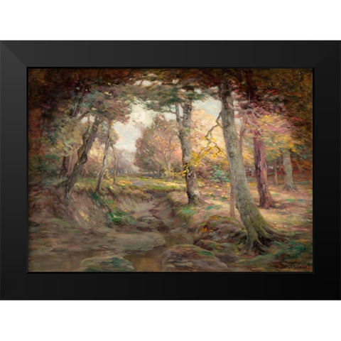 Edge of the Woods Black Modern Wood Framed Art Print by Semon, John