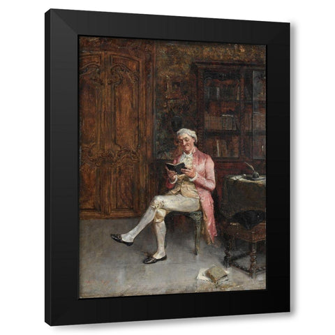 A Philosopher Black Modern Wood Framed Art Print with Double Matting by Gay, Walter