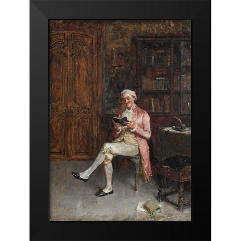 A Philosopher Black Modern Wood Framed Art Print by Gay, Walter