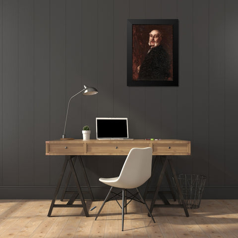 Samuel W Rowse Black Modern Wood Framed Art Print by Johnson, Eastman