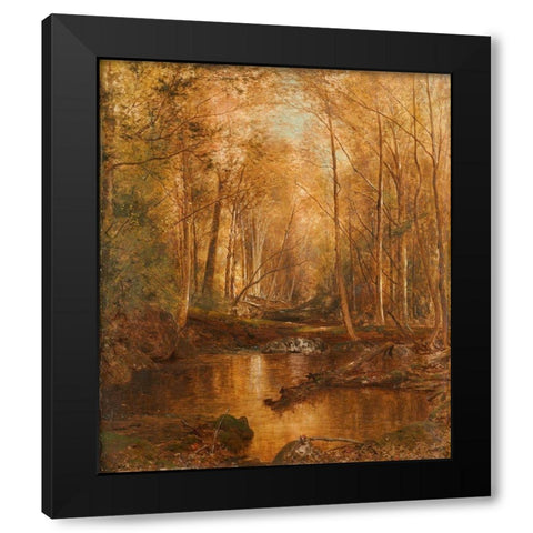 Autumn in the Catskills Black Modern Wood Framed Art Print with Double Matting by McEntee, Jervis