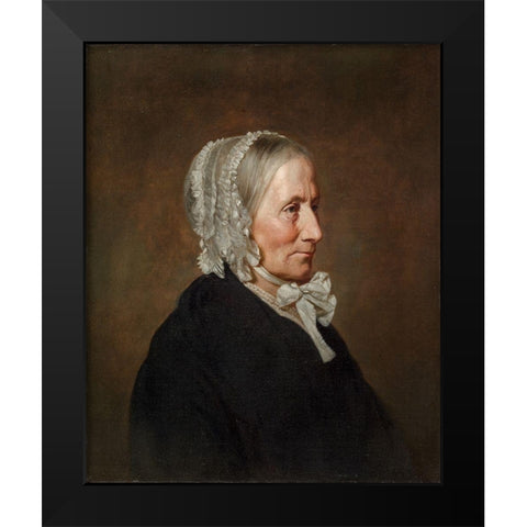 Portrait of the Artists Mother Black Modern Wood Framed Art Print by Smith, Allen