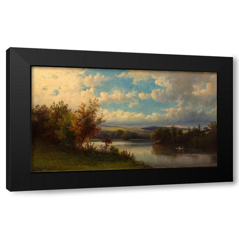 Landscape near Granby Connecticut Black Modern Wood Framed Art Print with Double Matting by Kruseman van Elten, Hendrik Dirk