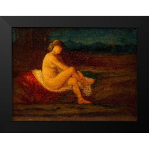A Bather Black Modern Wood Framed Art Print by Newman, Robert Loftin