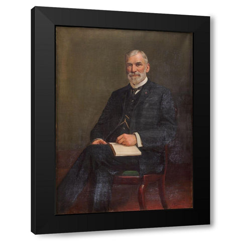 Henry C Ranney Black Modern Wood Framed Art Print with Double Matting by Simmons, Freeman Willis