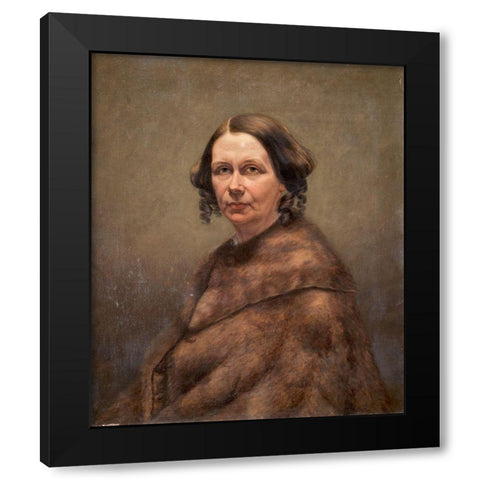 Mrs. Goss Black Modern Wood Framed Art Print by Ransom, Caroline L