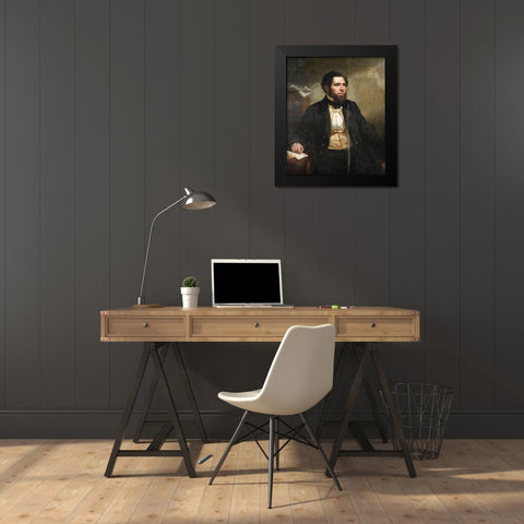 Frederic W Lincoln Jr Black Modern Wood Framed Art Print by Young, James Harvey