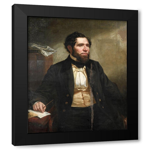 Frederic W Lincoln Jr Black Modern Wood Framed Art Print with Double Matting by Young, James Harvey
