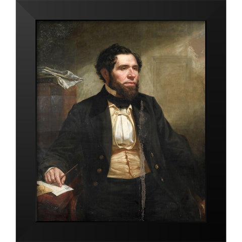 Frederic W Lincoln Jr Black Modern Wood Framed Art Print by Young, James Harvey