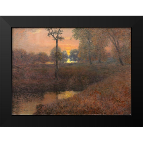 Evening Black Modern Wood Framed Art Print by Howard, Hugh Huntington