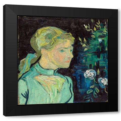 Adeline Ravoux Black Modern Wood Framed Art Print by Gogh, Vincent van