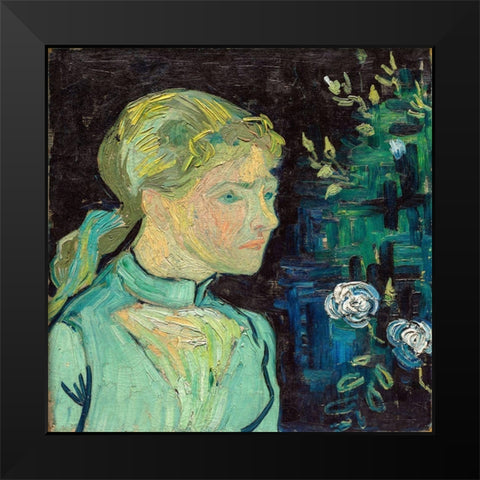 Adeline Ravoux Black Modern Wood Framed Art Print by Gogh, Vincent van