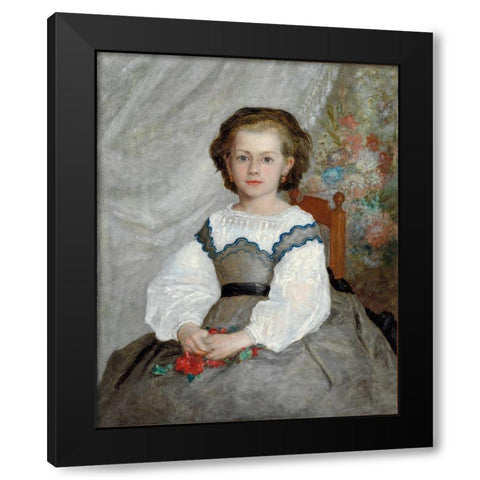 Romaine Lacaux Black Modern Wood Framed Art Print with Double Matting by Renoir, Pierre-Auguste