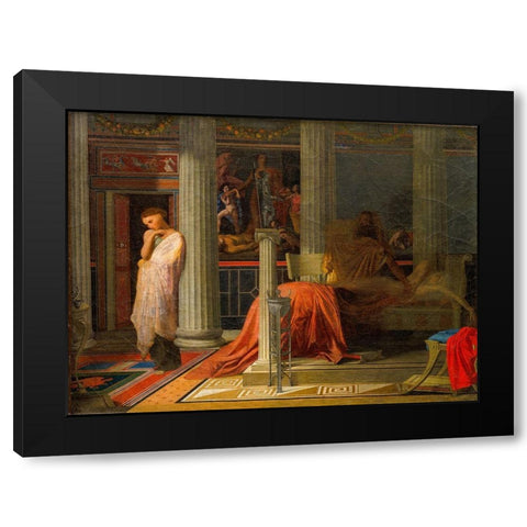 Antiochus and Stratonice Black Modern Wood Framed Art Print by Ingres, Jean Auguste Dominique