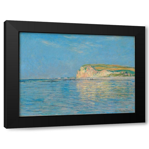 Low Tide at Pourville near Dieppe 1882 Black Modern Wood Framed Art Print by Monet, Claude