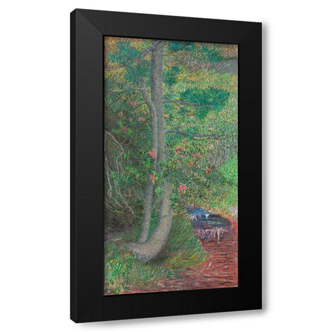 Pine Tree Black Modern Wood Framed Art Print by Segantini, Giovanni