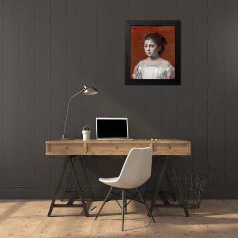 Marie-Yolande de Fitz-James Black Modern Wood Framed Art Print by Fantin-Latour, Henri